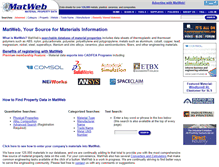 Tablet Screenshot of matweb.com